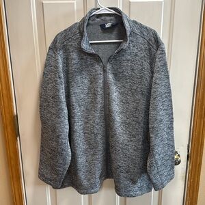 NWT Lands' End Arctic Gray Heather Zip-Up Sweatshirt size 3X